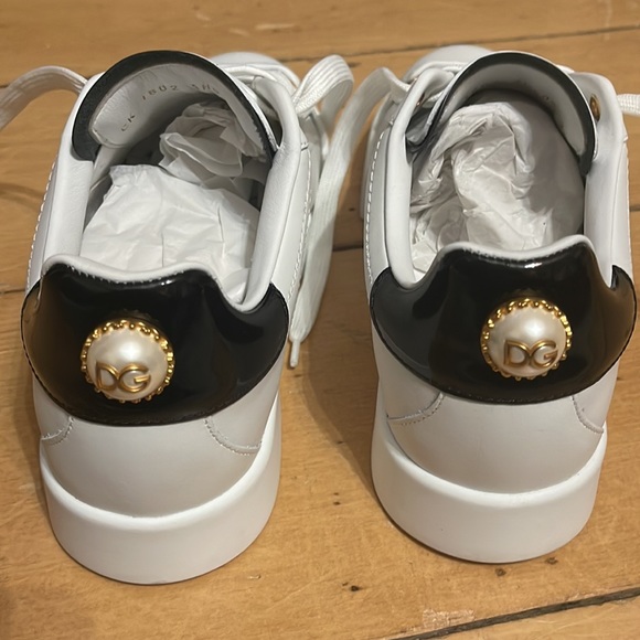 Dolce & Gabbana Calfskin nappa Portofino sneakers with lettering - Picture 6 of 15